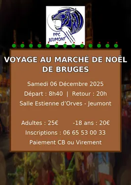 Voyage au Marché de Noël de Bruges