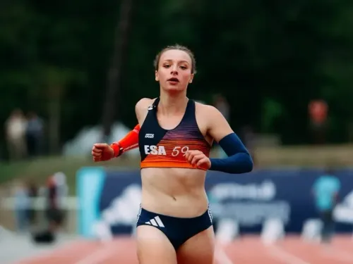 Chloé Galet en stage avec l'équipe de France de sprint, aux USA