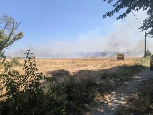 Maubeuge : un champ en feu