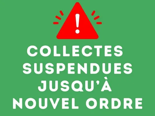 Pas de collecte des déchets jusqu'à nouvel ordre