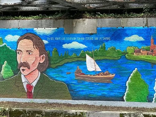 Étreux : une fresque murale sur Robert-Louis Stevenson