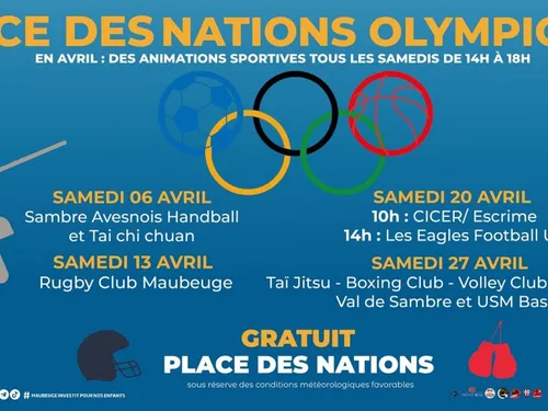 Maubeuge : les sports à l’honneur en avril sur la place des Nations