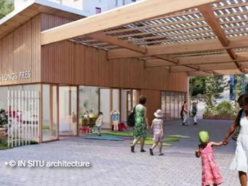 Louvroil - Premiers aperçus du nouveau groupe scolaire dans le...