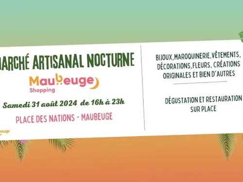 Maubeuge : 2ème marché artisanal nocturne le samedi 31 août