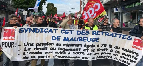 Manifestation à Maubeuge contre la réforme du Code du travail