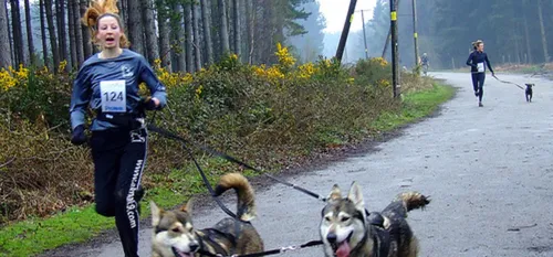 Audrey, 16 ans, au championnat du monde Canicross