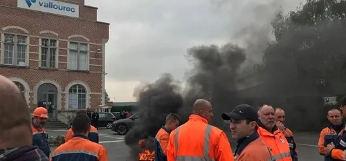 Les ouvriers d'Ascoval ont bloqué l'accès de Vallourec Aulnoye ce...