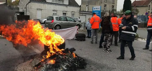 Aulnoye-Aymeries - Nouveau blocage devant le site de Vallourec...