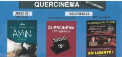 Cinéma : 17ème édition du Festival "Quercinéma" à Le Quesnoy