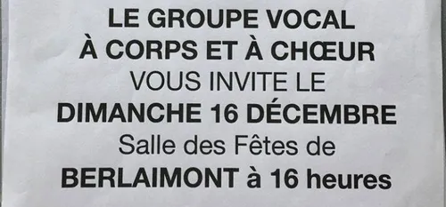 "A corps et à chœur" concert à Berlaimont