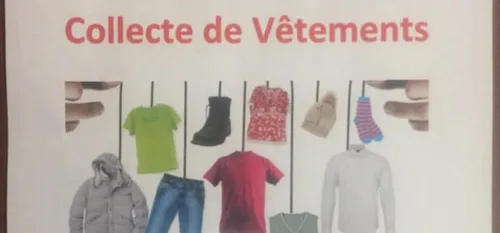 l'US Rousies collecte des vêtements pendant la période hivernale.