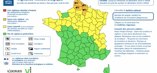 Vigilance orange verglas et neige jusqu’à dimanche minuit