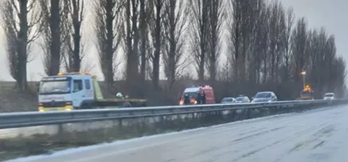Accident sur la D649 : une voiture sur le toit