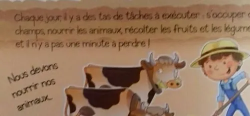 Stage à la ferme pour les enfants.