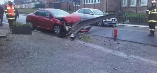 Bachant - Accident spectaculaire, pas de blessé