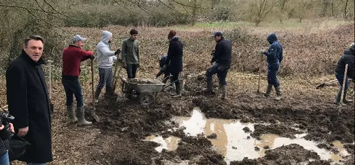 Louvroil - La création d'une zone humide en cours au Pot d'Argent