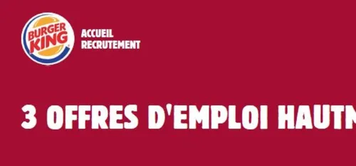 Burger King Hautmont recrute !