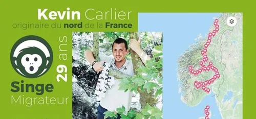 Kevin poursuit son voyage en direction de la Norvège