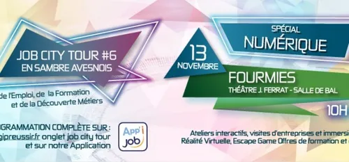 Emploi: retour du Job City Tour à Fourmies, sur le thème du numérique