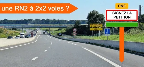Le lancement d’une étude pour la mise à 2x2 voies de la RN2 en...