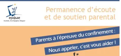 Confinement : Permanence d'écoute et de soutien parental