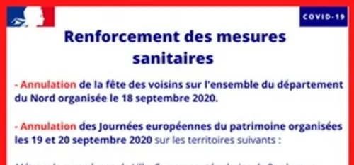 Coronavirus - Pas de Journées du Patrimoine dans le Val de Sambre