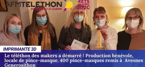 Un pince masque pour aider le Téléthon