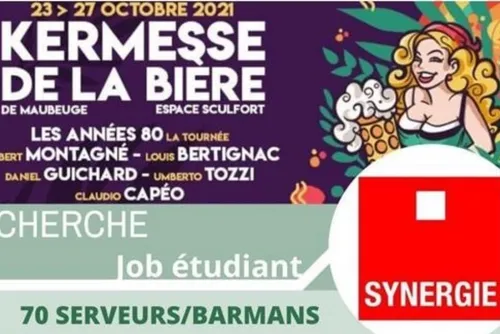 70 postes de serveurs et barmans à pourvoir pour la Kermesse de la...