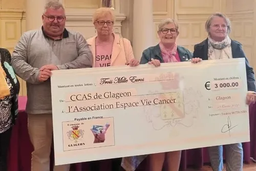 Glageon : un chèque de 3000 € remis à Espace Vie Cancer
