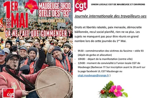 1er Mai 2023 - Journée revendicative, doublée d'une manifestation...