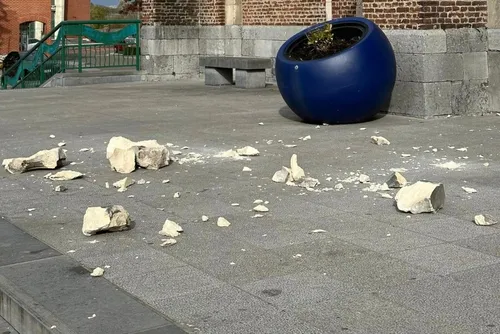 Tempête Ciaran - L'église d'Hautmont fortement touchée, dispositif...