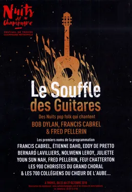 Francis Cabrel ramènera sa guitare aux Nuits de Champagne 2018