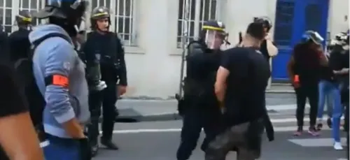 Nancy : un CRS filmé entrain de frapper un manifestant