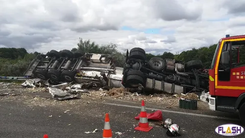 Accident mortel de poids lourd sur l'A20 à Magnac-Bourg