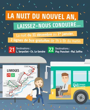 Nuit du Nouvel An : 2 lignes de bus gratuites