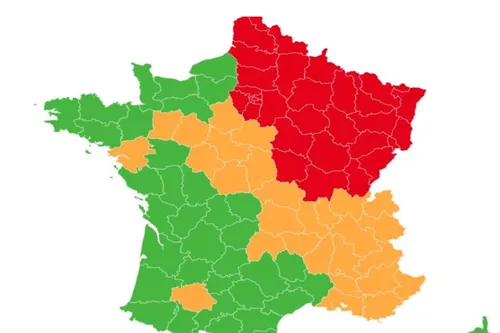 En Nouvelle-Aquitaine : tous les départements sont en vert