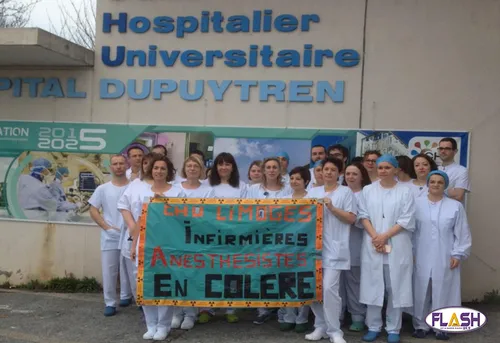Mobilisation des infirmiers anesthésistes au CHU de Limoges