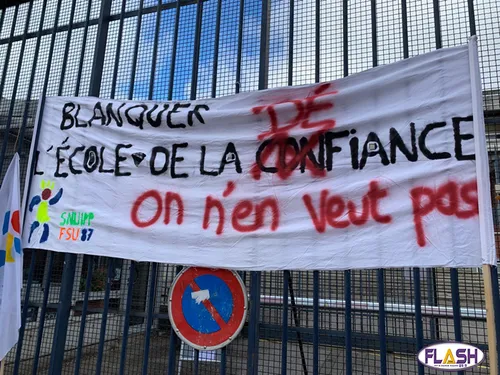 Les enseignants en grève contre la réforme Blanquer