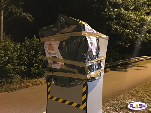 17 radars bâchés cette nuit par une action coup de poing des...