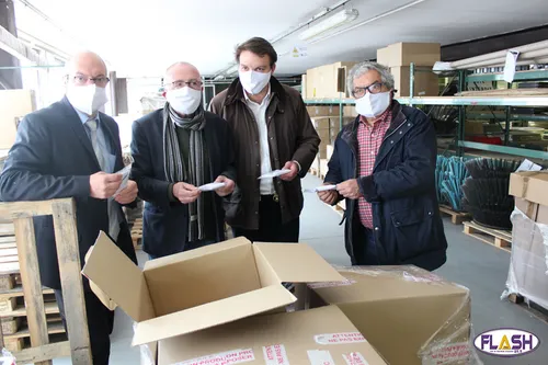 Réception et remise des masques aux communes de Limoges Métropole
