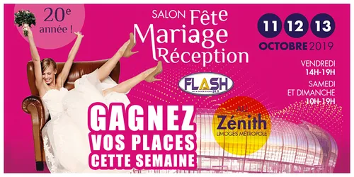 Gagnez vos places pour le salon Fêtes Mariage Réception 2019