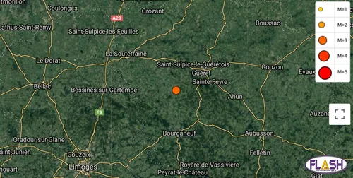 Cette nuit la terre a tremblé dans le département de la Creuse