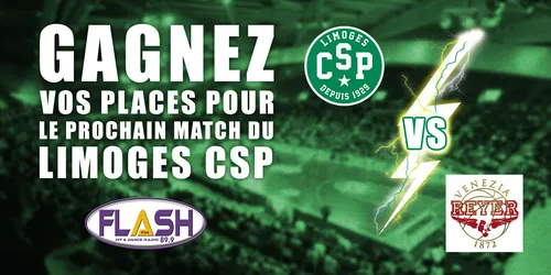 Jeu Limoges CSP / Venise : La liste des gagnants