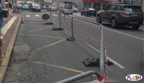 Affaissement de la chaussée Boulevard Gambetta à Limoges