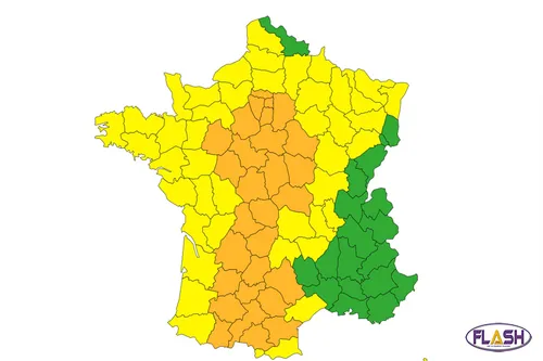 Le Limousin placé en vigilance Orange Orages