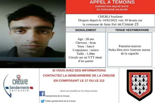 Creuse : Appel à témoins après la disparition d’un homme de 28 ans