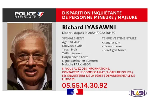 Limoges : Appel à témoins de la police après une disparition...