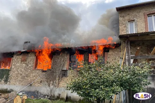Haute-Vienne : un violent incendie détruit un atelier sur la...