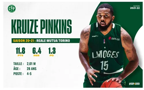 Basket : Kruize Pinkins débarque au CSP