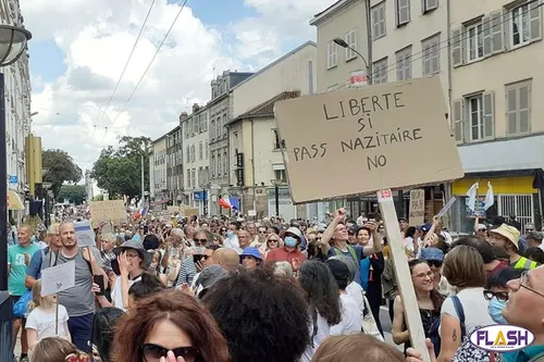 3000 personnes à Limoges contre le Pass Sanitaire